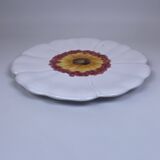 Flower plate in Vallauris ceramic