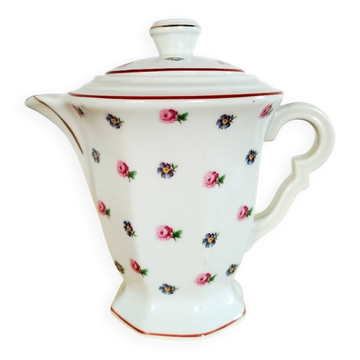 Cafetière ancienne fleurie