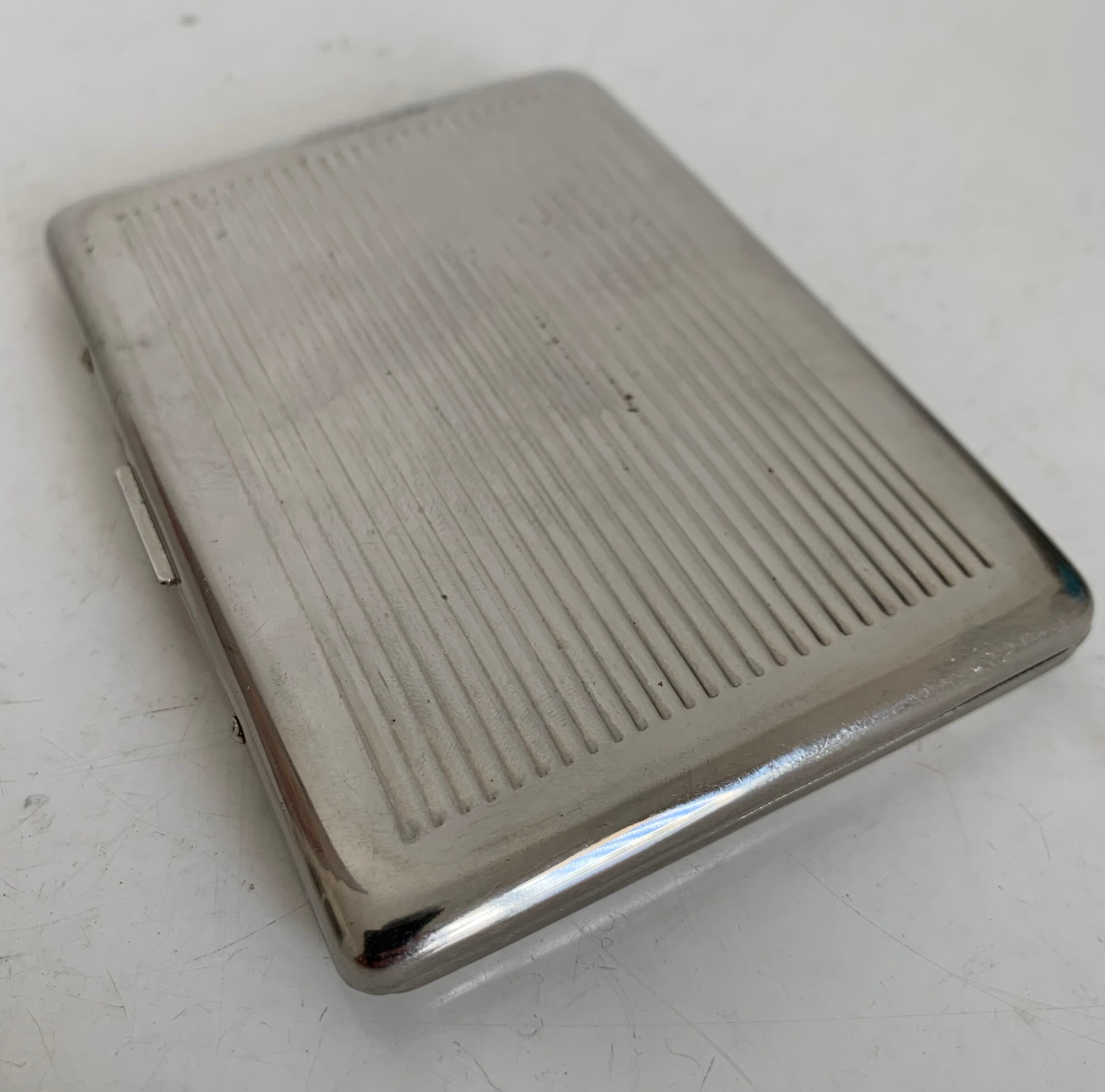Vintage cigarette holder 1960 imitation leather box - 11 x 8 cm