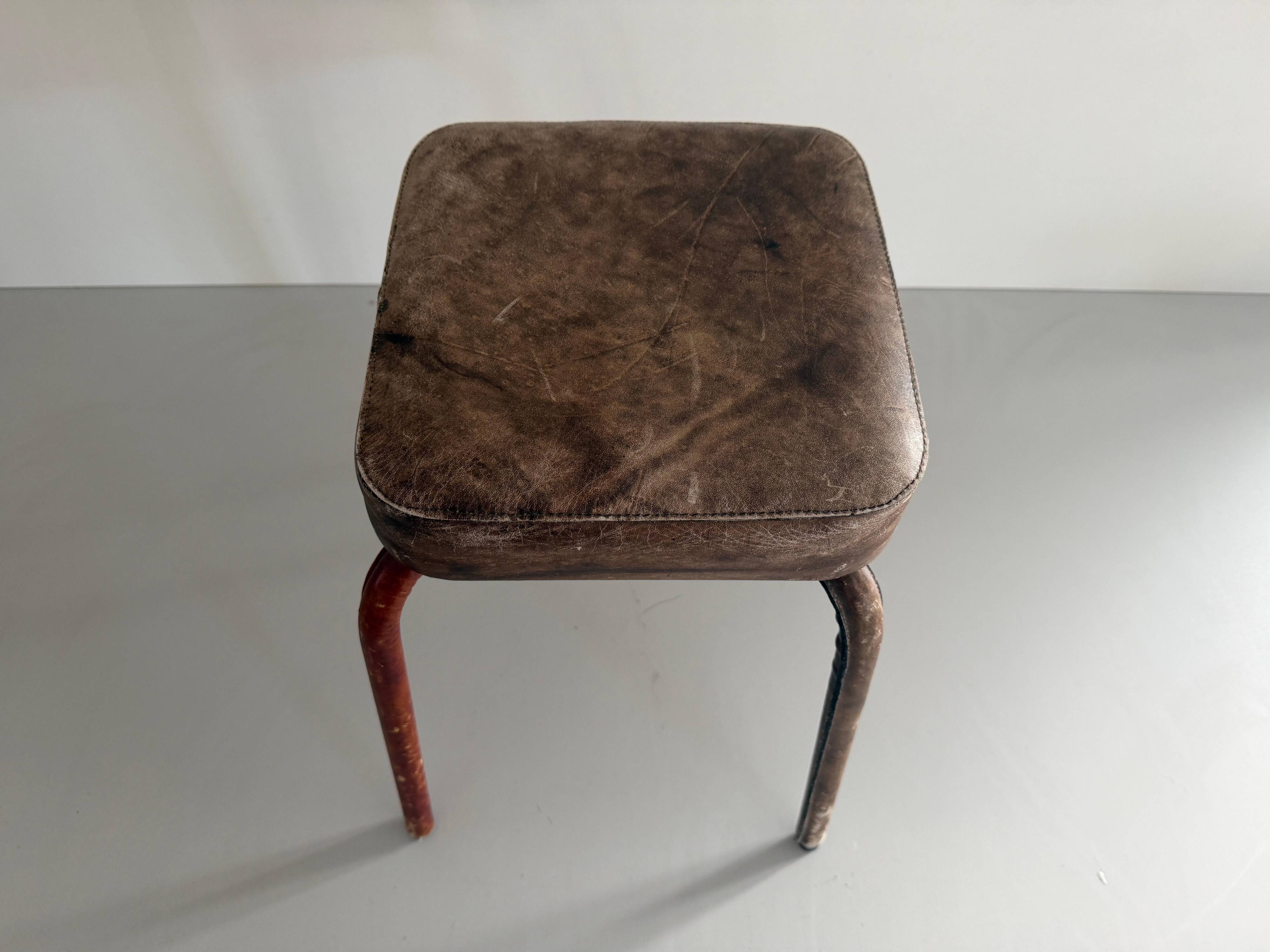Paire de tabourets en simili-cuir, 1970, Allemagne