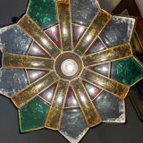 Poliarte pendant lamp by Longobard in murano glass, 1980s