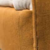 2 seater sofa in brown linen 70
