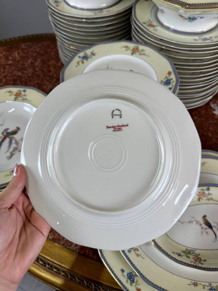 Limoges dinner service, Théodore Haviland, 73 pieces, 20th century