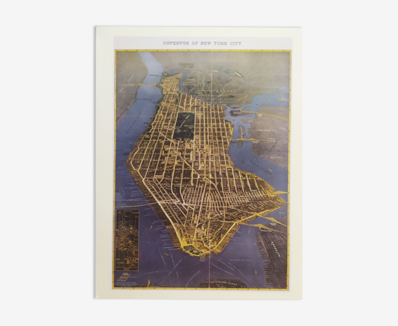 Carte historique de New York City en 1934