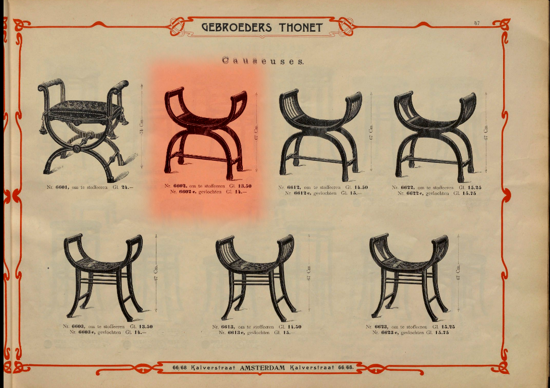 Loveseat Thonet N°2, 1905 Art Nouveau