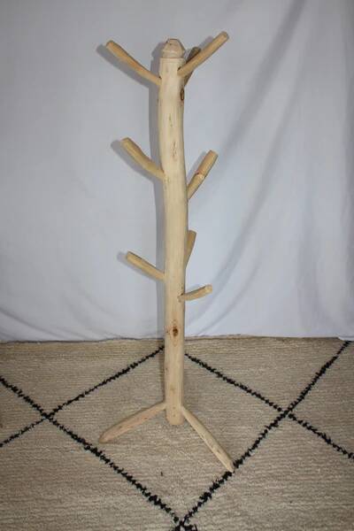 Superb handcrafted Scandinavian style coat rack in 100% natural lemon wood (2 sizes to choose from)