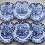 6 Johnson Brothers Porcelain Dessert Plates
