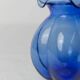 Vintage glass vase Hazel Atlas - Fenton blue cobalt flower vase, bulbous shape - Italy 1930s - Retro decorative vase, gift idea