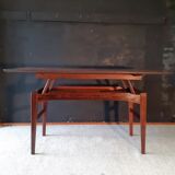 Danish adjustable coffee table by Niels Bach for A/S Mobler