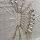 6 silver metal cutlery mesh model
