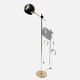 Vintage Brass Floor Lamp Bubble Height-adjustable Spotlight from IKEA 1970s