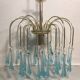 gold metal lustre - water drop vintage glass pampilles