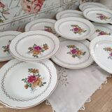 Set of 12 dessert plates Sarreguemines model Gérardmer