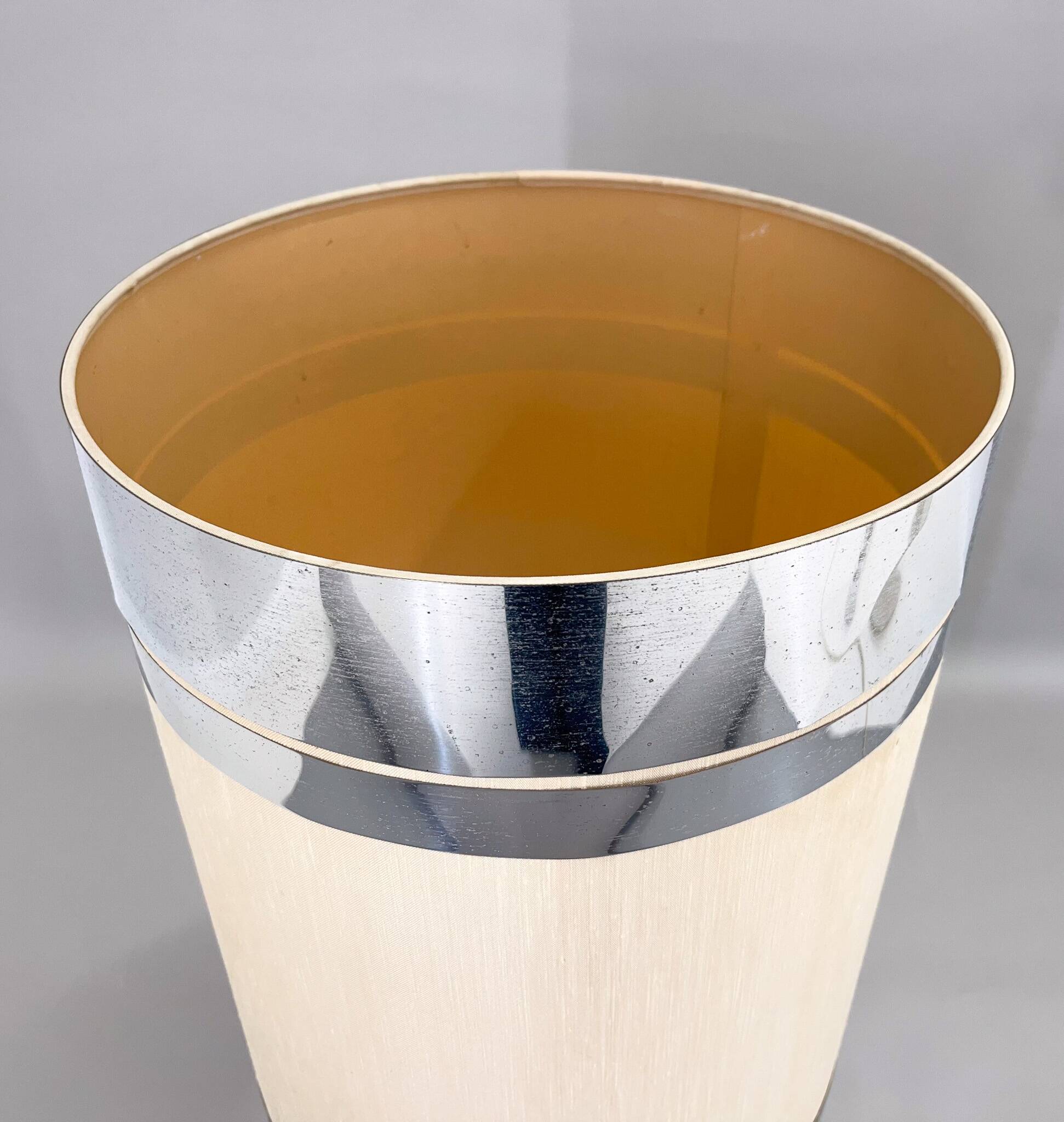 Large Mid-century Italian Chrome Table Lamp, 1970s