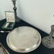 Round silver metal top - rosettes - frieze - Vintage - France
