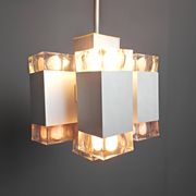 Vintage Italian cubic chandelier by Gaetano Sciolari, 1970s