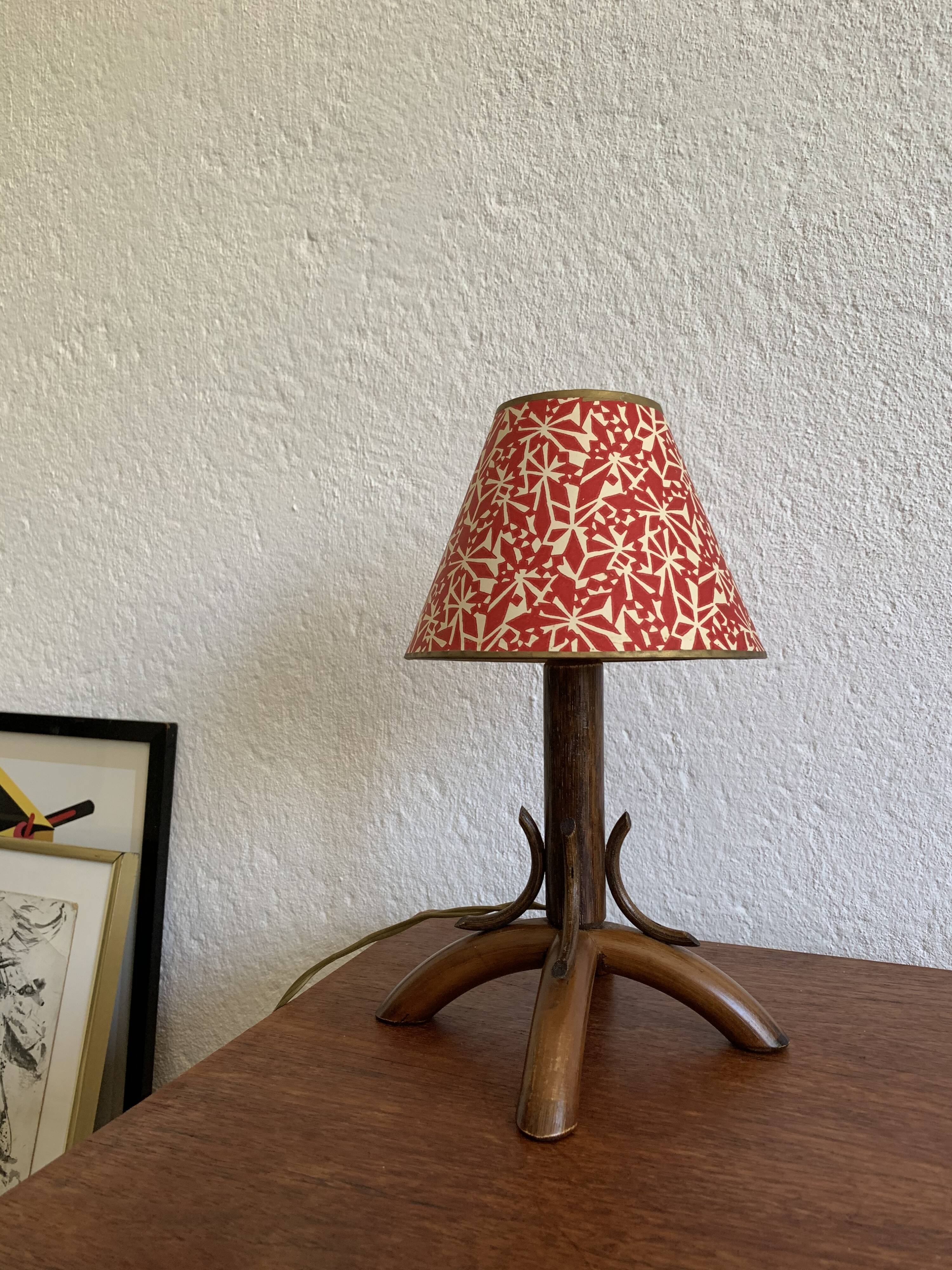 Vintage wooden lamp 50/60s
