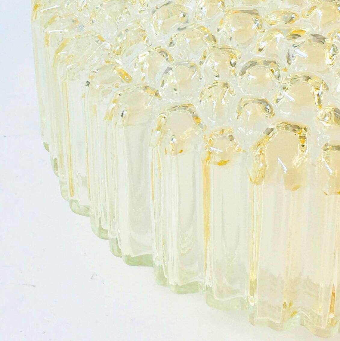 Mid-Century Amber Bubble Glass Ceiling Light by H.Tynell for Limburg, 1960s