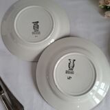 4 assiettes à dessert Sarreguemines épernay faïence vintage