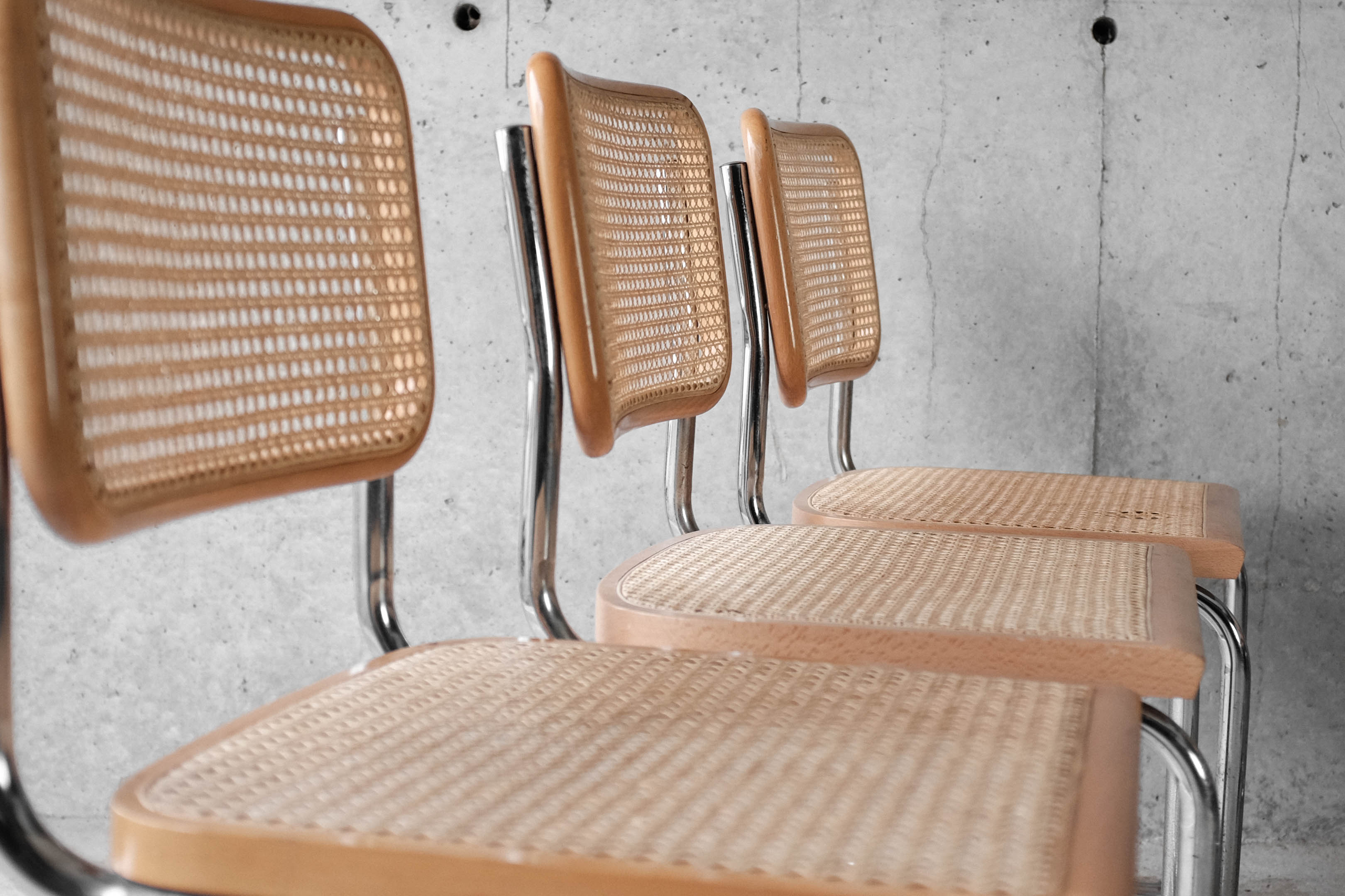 Set of 6 chairs Cesca B32 by Marcel Breuer