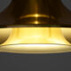 Brass colored aluminium pendant light, Denmark 1970s