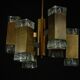 Italian glass and brass 12 lights chandelier produced by Sciolari in the 70