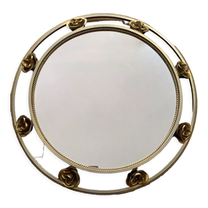 Miroir doré Holywood Regency en
