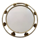 Miroir doré Holywood Regency en métal doré