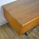 Low Scandinavian teak sideboard Metal