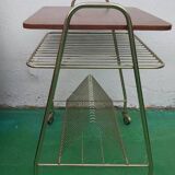 Console porte vinyle à roulettes