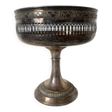 Silver-plated metal footed bowl
