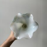 Green and white opaline soliflore vase.