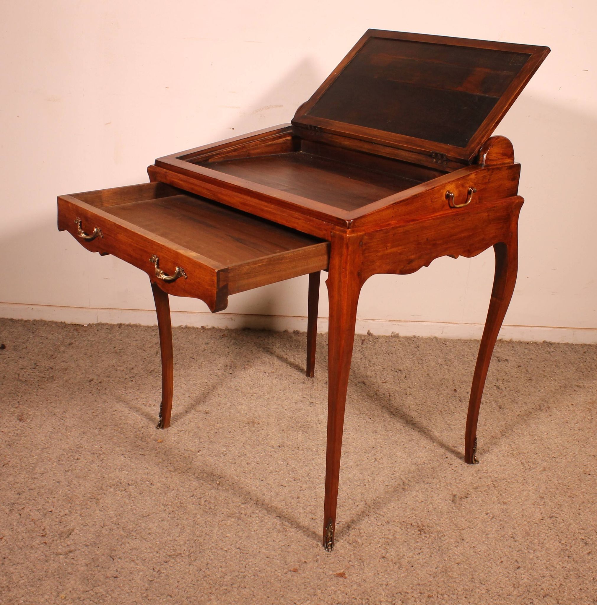 walnut gaming table from the Napoleonic III period