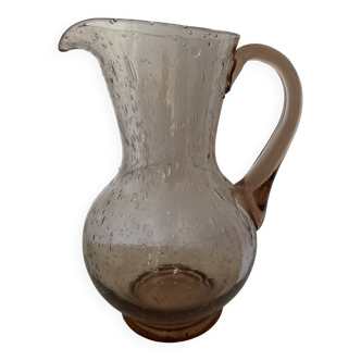 Carafe pitcher bubbles beige pink