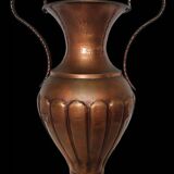 Large vintage copper amphora