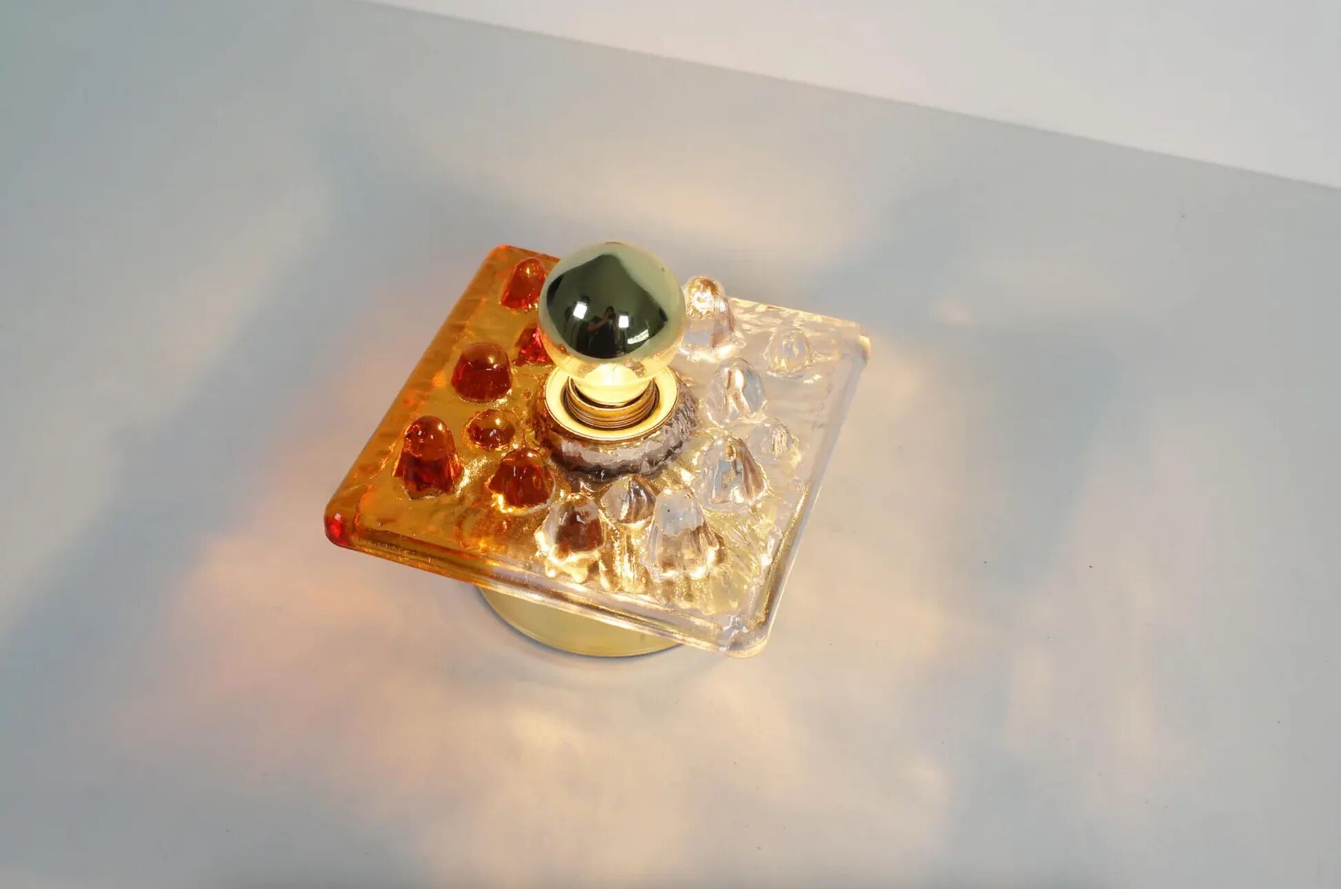 Pair of Murano glass wall lamps by AV Mazzega