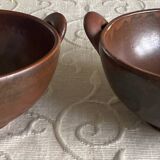 Duo of artisanal stoneware bowls