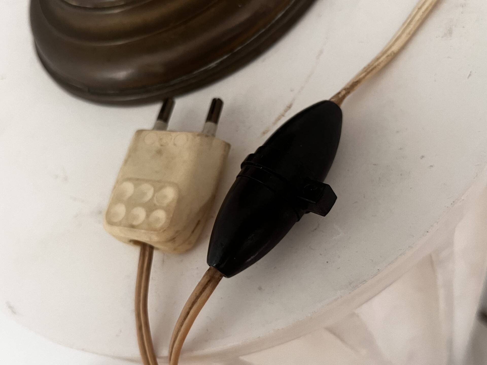 Brass and ceramic lamp