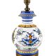 Lampe ancienne en faïence attribuée à Gien – décor Renaissance