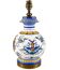 Lampe ancienne en faïence attribuée à Gien – décor Renaissance