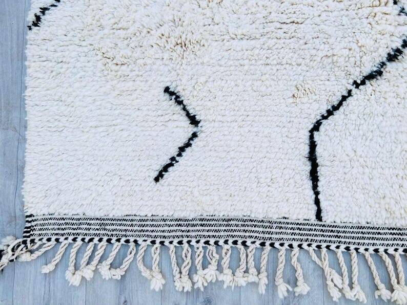 Moroccan rug, handmade Beni Ourain rug, 150/250cm