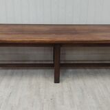 Farmhouse table 3m60 extendable solid oak and its two benches