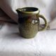 Kaki ceramic jug from Sarreguemines