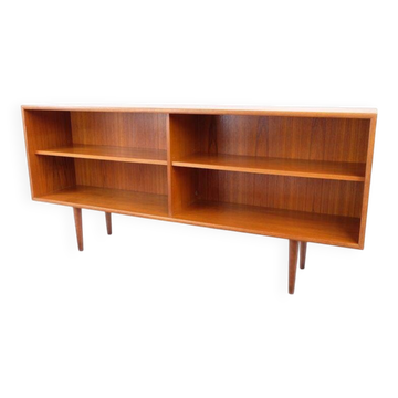 Vintage teak sideboard and shelving unit, retro 1960s–70s style.
