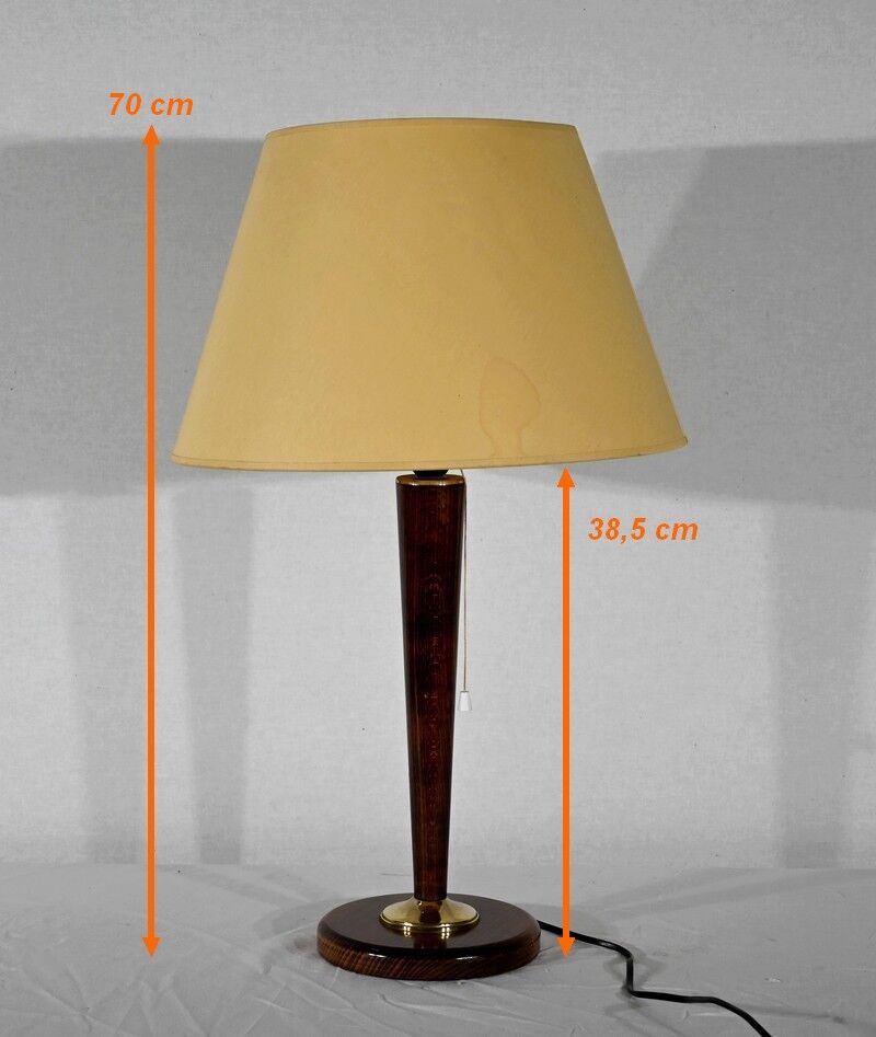 Mahogany and Brass lamp,1950