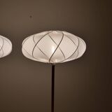 Modern Scandinavian floor lamps in brass "ENCO", Sweden, 1970s