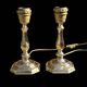 Paire de lampes d’appoint en laiton doré – Massive – années 80