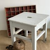 Old workshop stool, running board