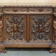 French walnut buffet sideboard, decorated, circa 1850.