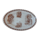 Plat oval terre de fer  "berenger" 19 ème